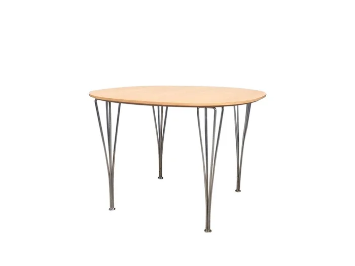 Fritz Hansen Supercircular Tisch Entworfen von Piet Hein, Arne Jacobsen & Bruno Mathsson