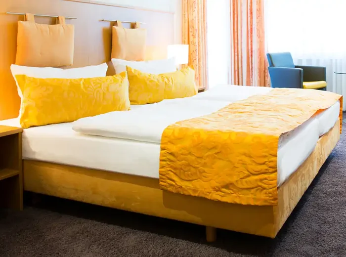 Fußplaid Gold-Apricot 2er Pack