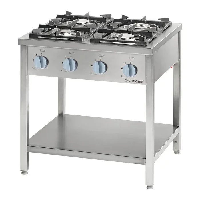 Gas stove series 700 – G20, 4 burners (3.5 + 2×5 + 7), 800 x 700 x 850 mm (WxDxH)