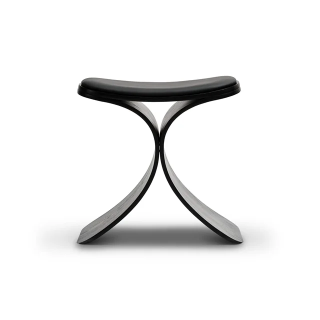 Gejst Luno Hocker Schwarz Eiche/Leder