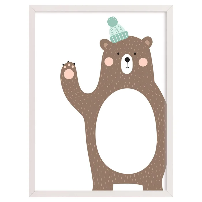 Gemälde – Bär Yellow Tipi Forest Friends [Größe 30×40 cm]