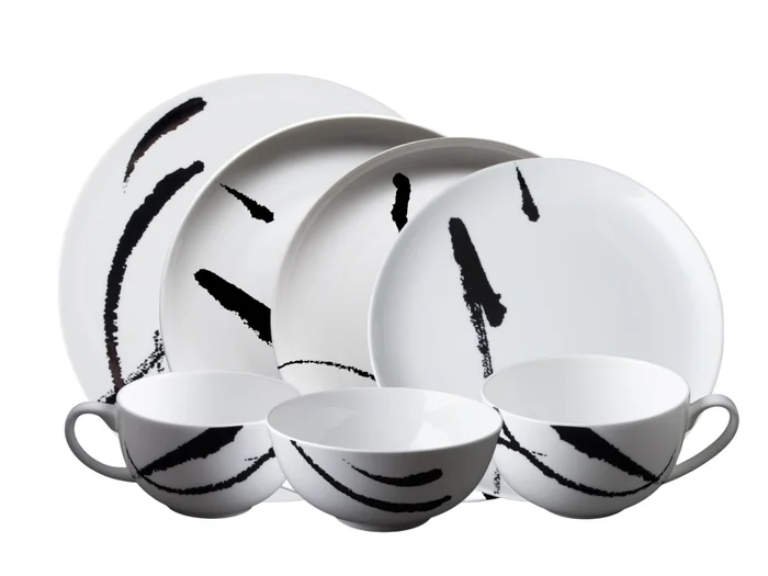 Geminiano Cozzi Venezia 1765 Brush Black Geschirr Kollektion