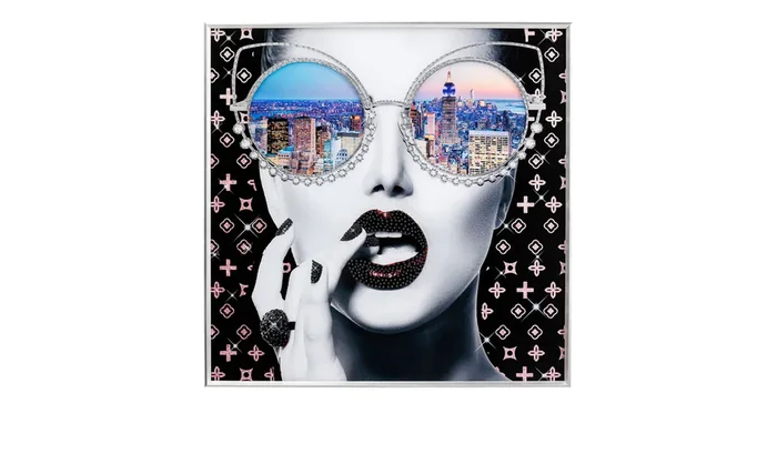 Gerahmtes Bild Cityview 80 x 80 cm