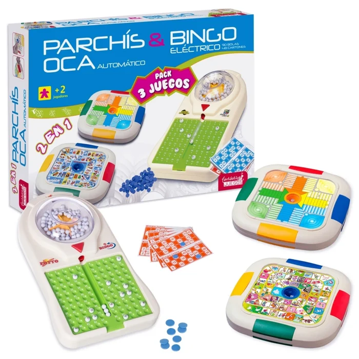 Gesellschaftsspiele Electronic Bingo + Parkis + Oca Fantastiko [Größe 10x39x54 cm]