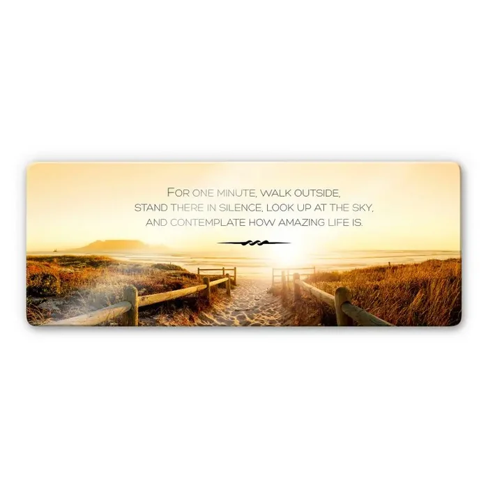 Glasbild For one Minute – Panorama