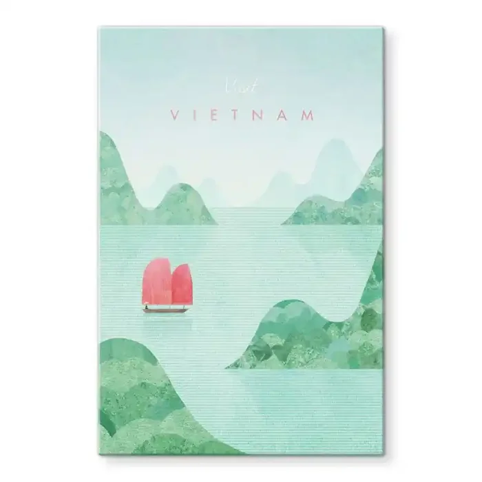 Glasbild Halong-Bucht auf Vietnam-Reisen – Rivers