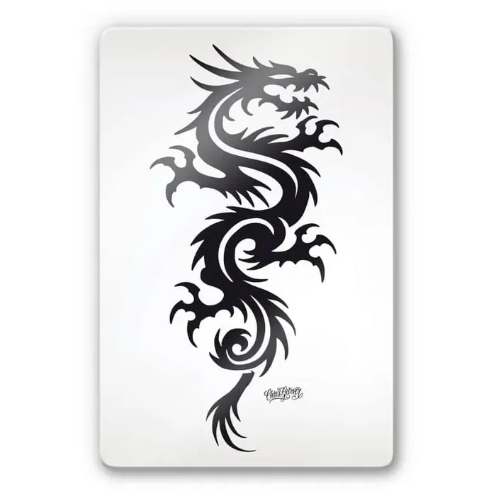 Glasbild Miami Ink Chinesischer Drachen