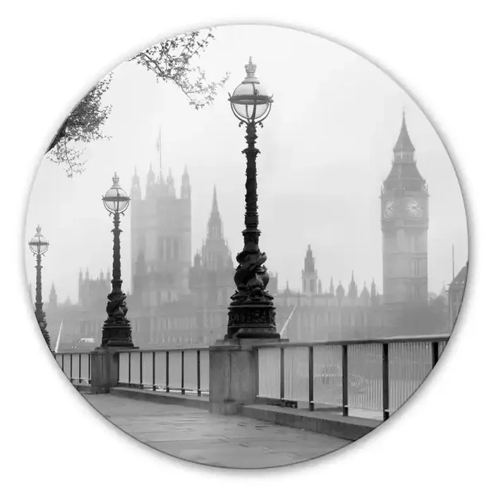 Glasbild Palace of Westminster – rund