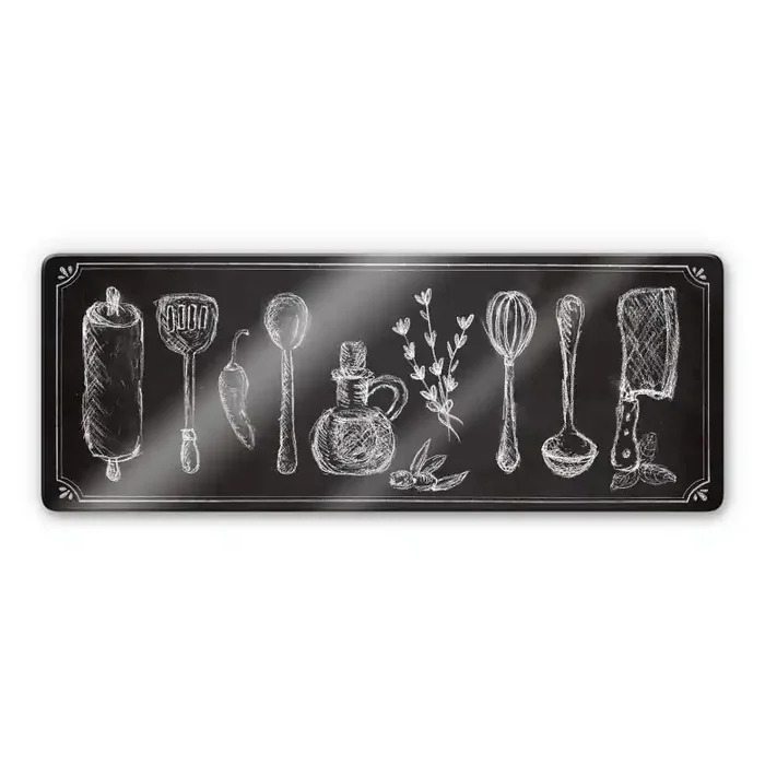 Glasbild Rustic Kitchen – Panorama