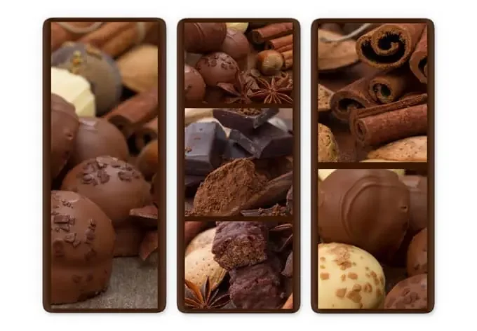 Glasbild Schokoladentraum 03 (3-teilig)