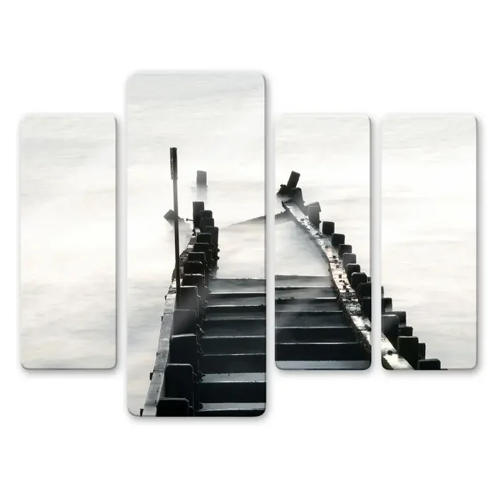 Glasbild Way to nowhere 02 (4-teilig)