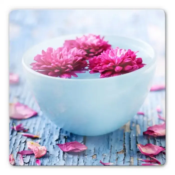 Glasbild Wellness Ambiente – quadratisch