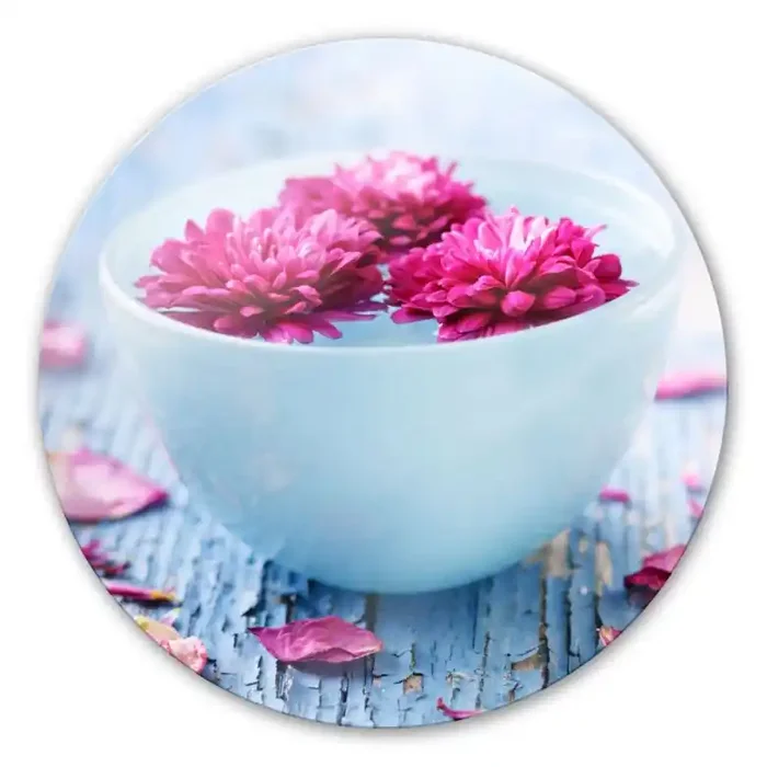 Glasbild Wellness Ambiente – rund