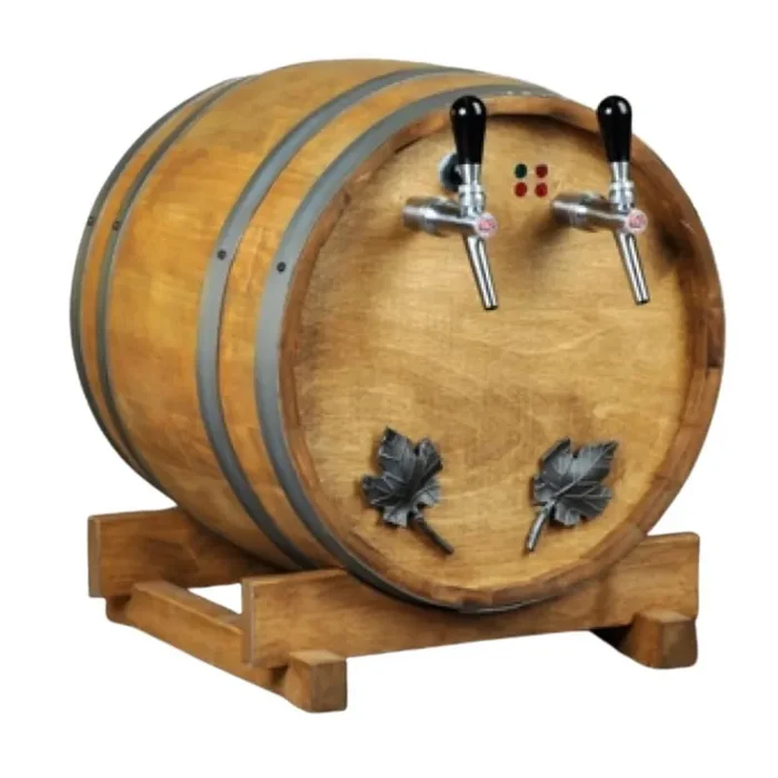 Glühweinzapfanlage im Holzfass mit integrierter selbst ansaugender Weinpumpe 1-leitig 3 kW (35 l/h)