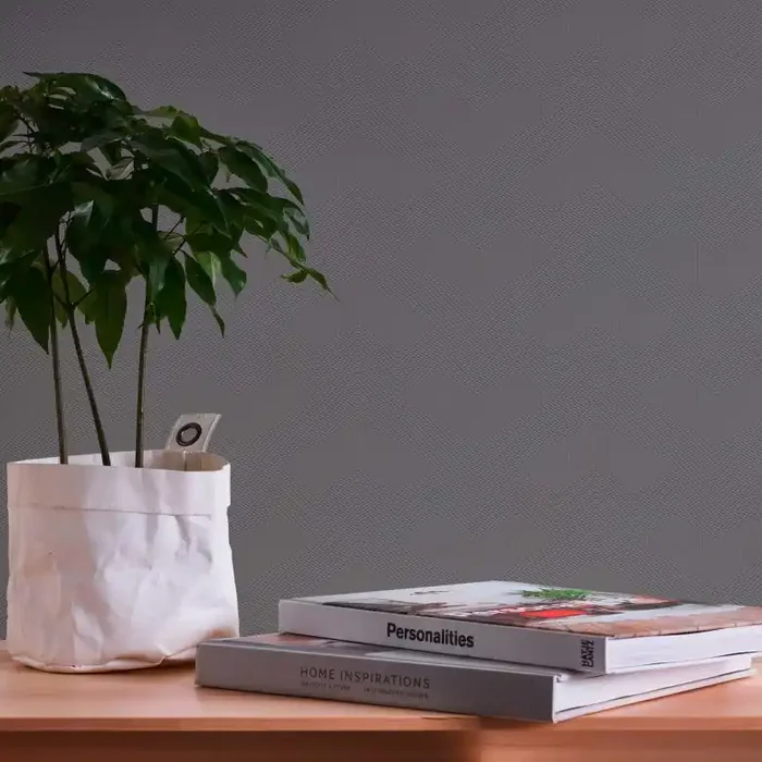 Grafik-Tapete Grau – Strukturtapete Wohnzimmer – Vliestapete Schlafzimmer Büro