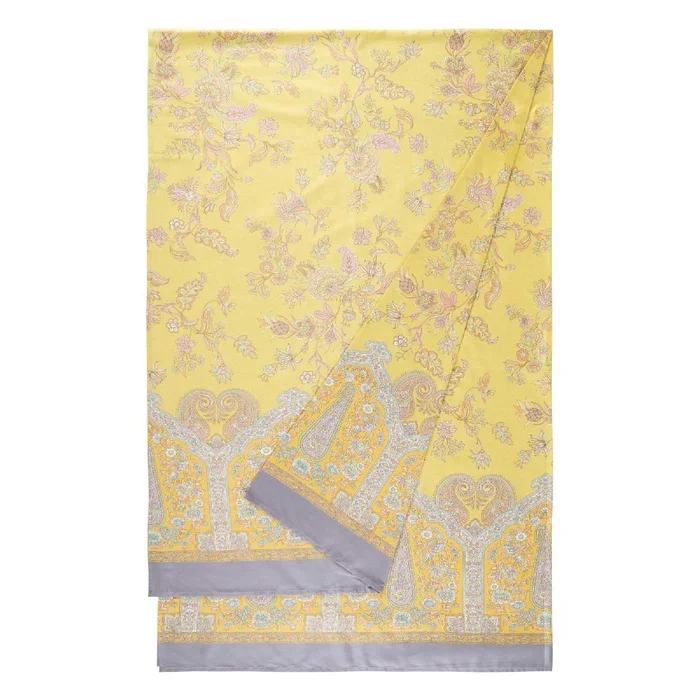 Granfoulard Indian Roses Y1 Limone 180×270 cm