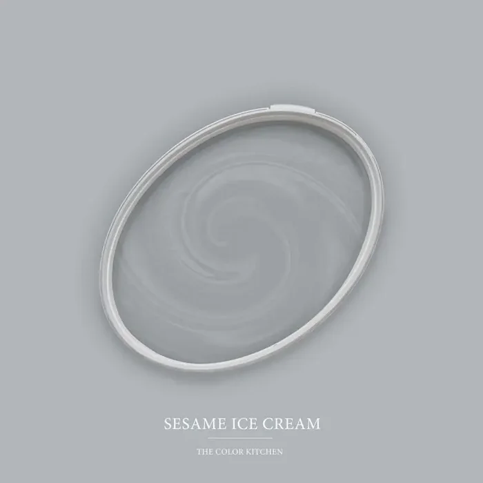 Grau Wandfarbe seidenmatt I Sesame Ice Cream elegante, moderne Atmosphäre schaffend THE COLOR KITCHEN