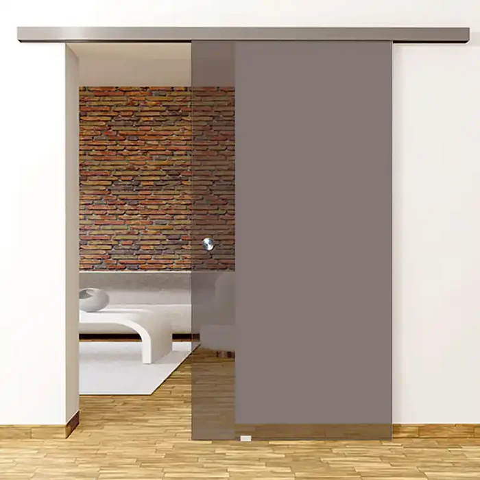 Grey – Glasschiebetür – Set Komplett mit Softclose & Griff