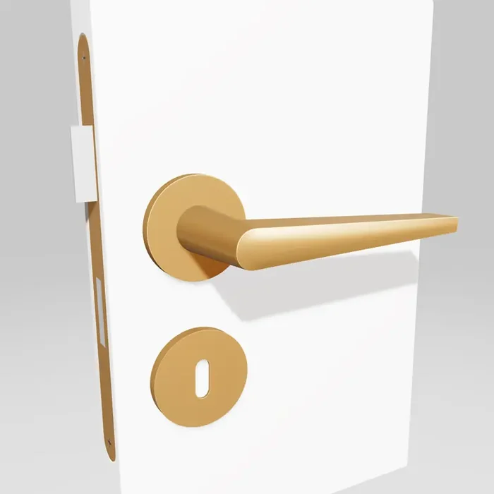 Griffwelt Türgriffgarnitur Design Anzio Round Gold matt