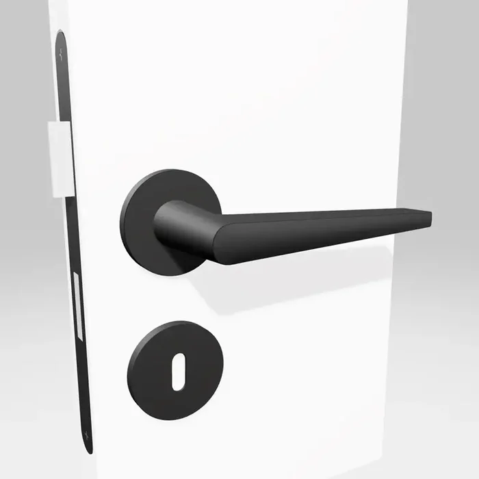 Griffwelt Türgriffgarnitur Design Anzio Round Tiefschwarz