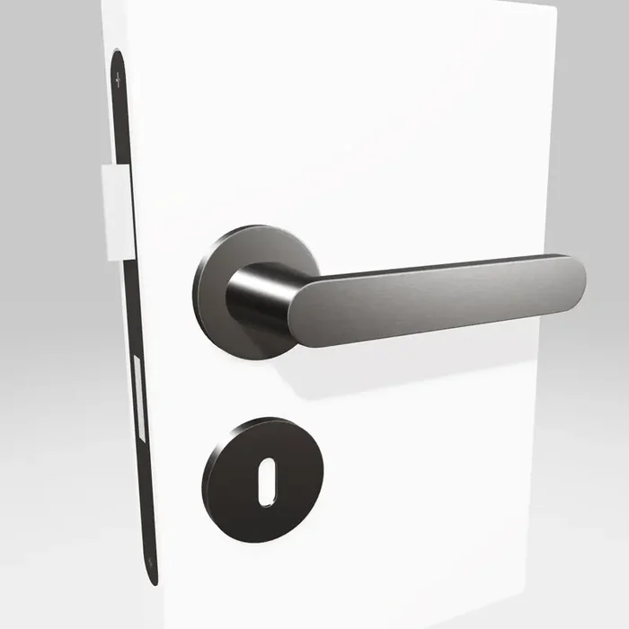 Griffwelt Türgriffgarnitur Design Aversa Round Umbragrau