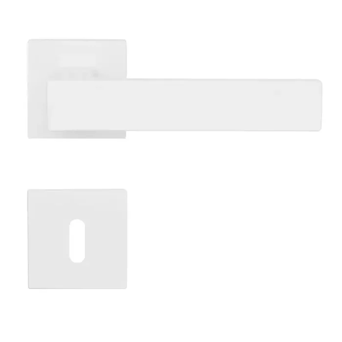 Griffwelt Türgriffgarnitur Design Lucca Square Weiß matt