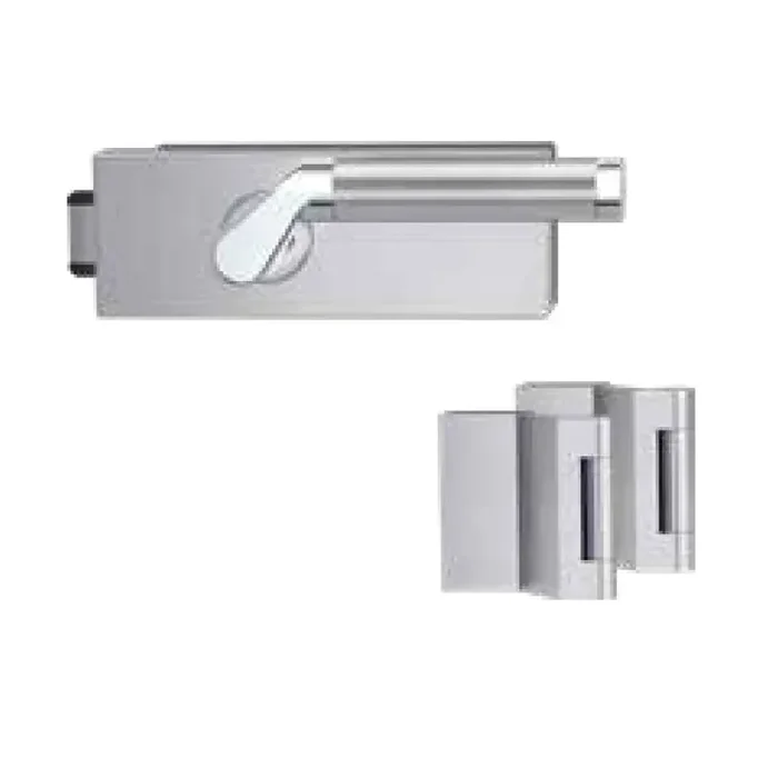 Griffwerk Glasdrehtürenbeschlagset Puristo S Corinna Edelstahl poliert-matt