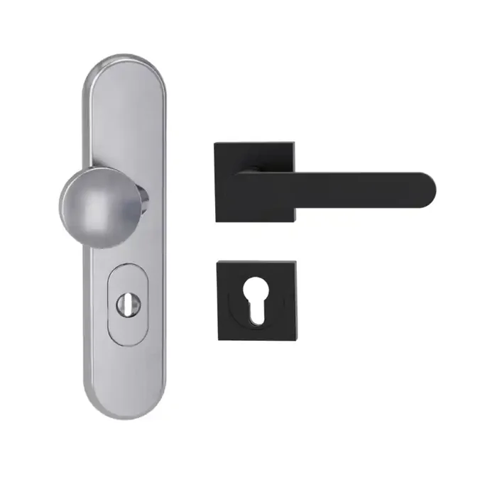 Griffwerk Kombi-Schutz-Garnitur TITANO_882 ES1 Avus Eckig Graphitschwarz