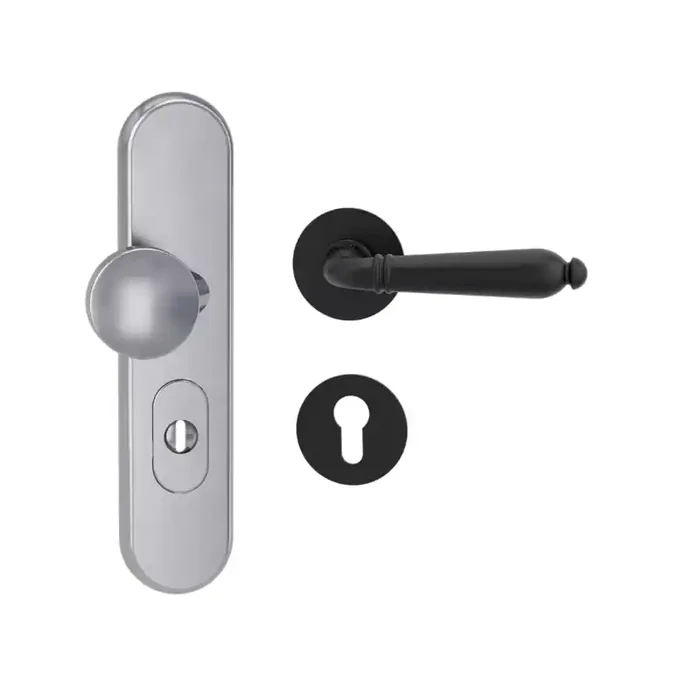 Griffwerk Kombi-Schutz-Garnitur TITANO 882 ES1 Carola Graphitschwarz