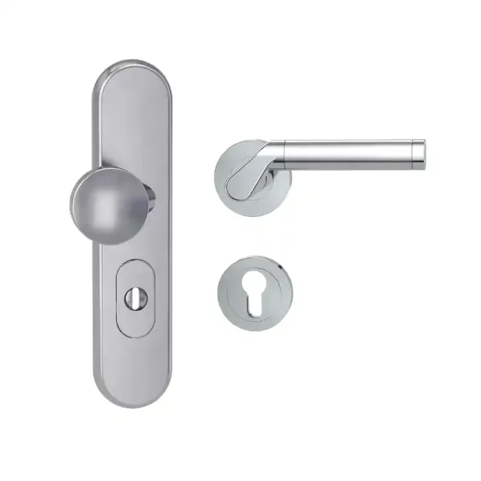 Griffwerk Kombi-Schutz-Garnitur TITANO_882 ES1 Corinna Edelstahl poliert-matt