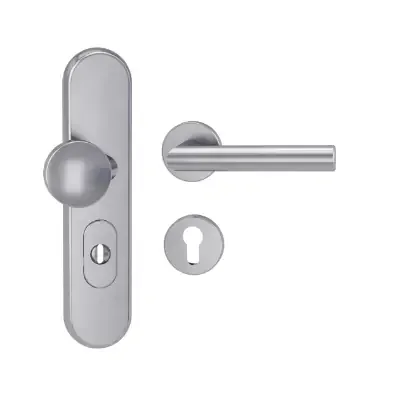 Griffwerk Kombi-Schutz-Garnitur TITANO_882 ES1 Lucia Prof Edelstahl matt