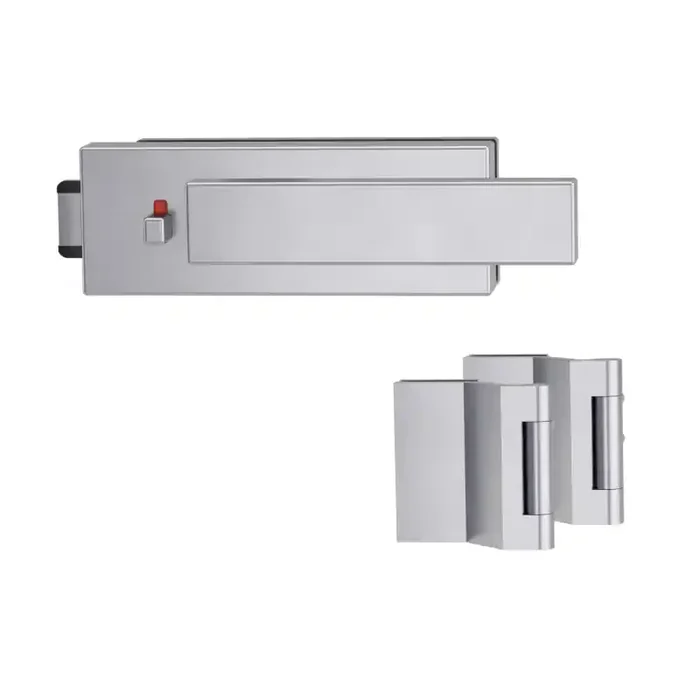 Griffwerk Puristo S Glasdrehtürbeschlag-Set mit Griffpaar Carla Edelstahl matt