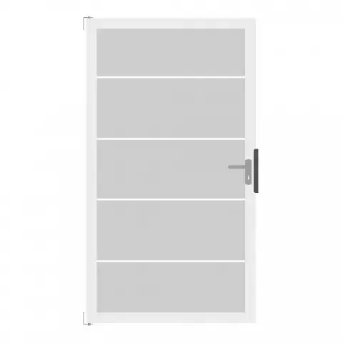 GroJa Ambiente Glastor DIN rechts 100x180cm Blockstreifen-Rahmen EV1
