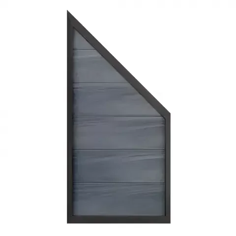 GrojaViento BPC Zaun Steingrau co-extrudiert 90×180/90cm Rahmen Anthrazit DB 703