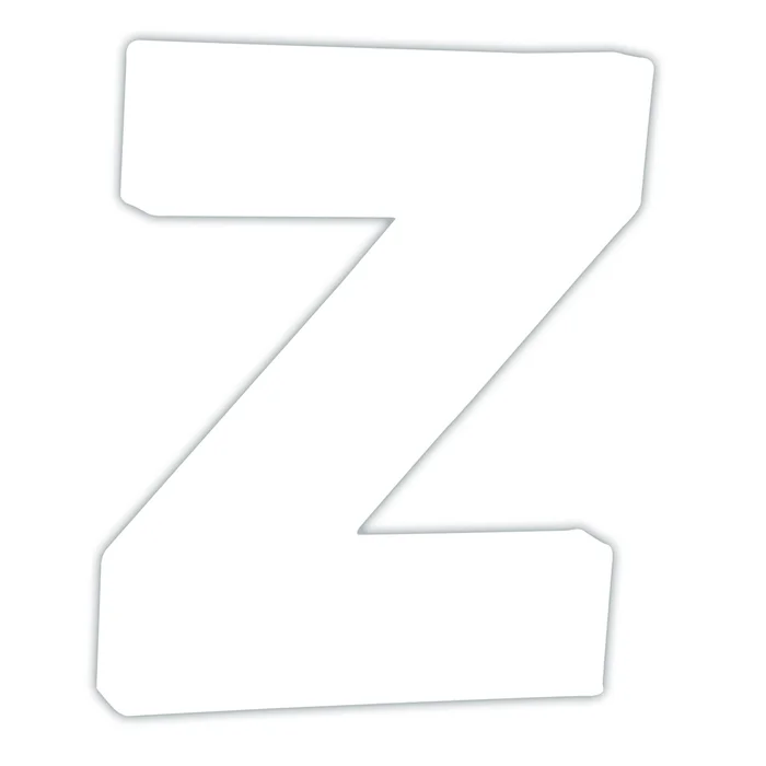 Gummisticker kleine Buchstabe Z Décopatch [Größe 1,5×10,5×12 cm]