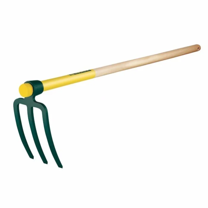 Handgefertigte Grabegabel mit 3 Zinken und Holzgriff Leborgne [Größe 110 cm]