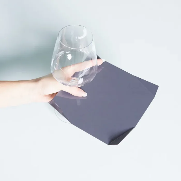 Happy Hour-Teller PLIE Zwölfer-Set von Michele Giacopini – Grau