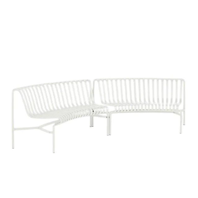 HAY Palissade Park Dining Bank In/In Beginner 2er Weiß Creme