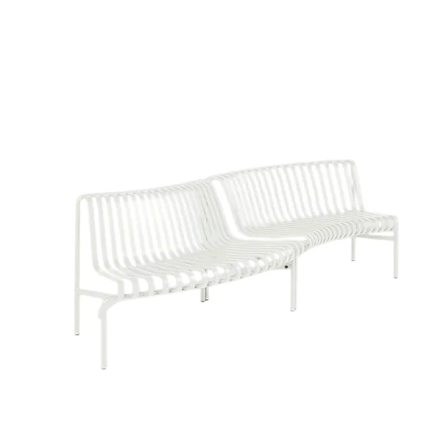 HAY Palissade Park Dining Bank In/Out Beginner 2er Weiß Creme