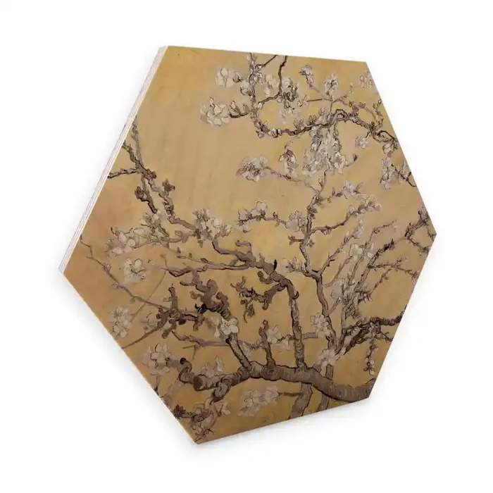 Hexagon – Holz van Gogh – Mandelblüte Creme