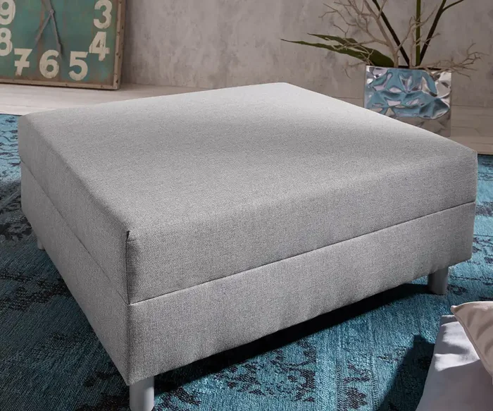 Hocker Clovis Grau B98 x T83 Grau Modul Flachgewebe