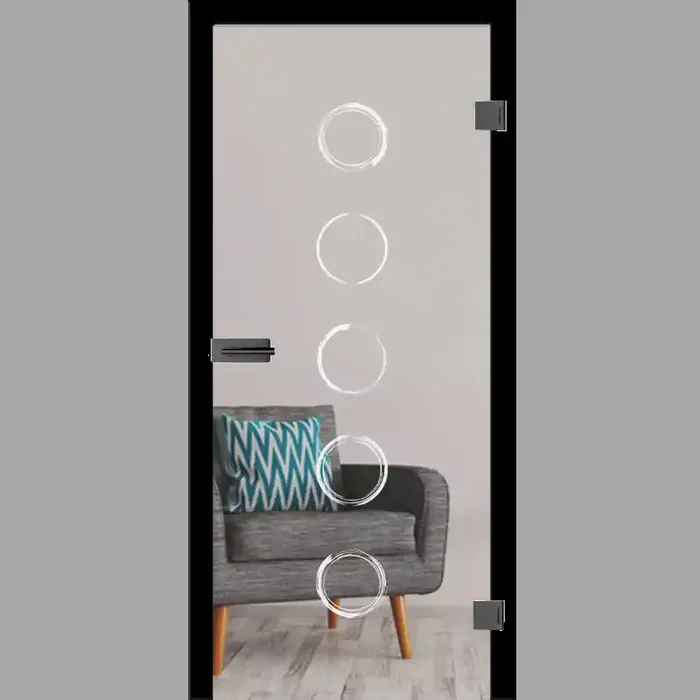 Holes Mattprint – Ganzglastüren / Glastüren mit Zarge Komplettset – Erkelenz