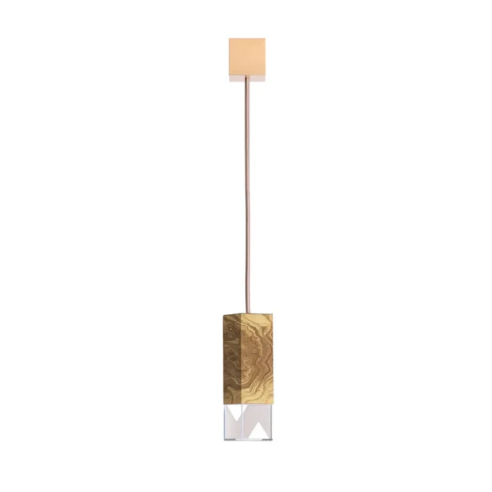 Holz-Pendelleuchte LAMP /ONE Revamp von Formaminima – Olivenholz / 220-240V