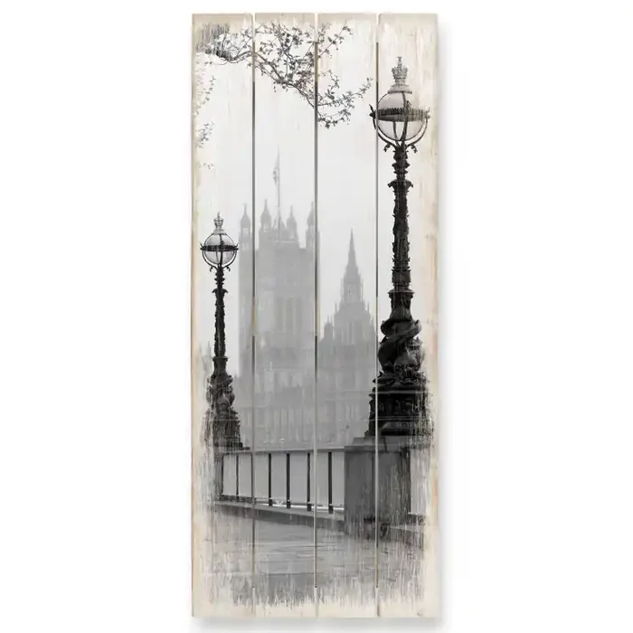 Holzbild Palace of Westminster – Panorama – 40×100 cm