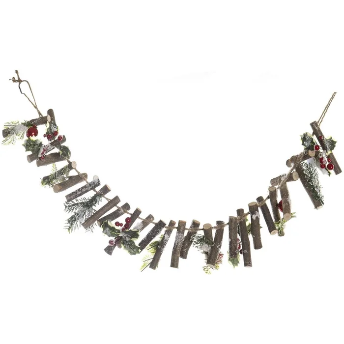 Holzgirlande sein Blätter Genérico Navidaf [Größe 12x12x5 cm]