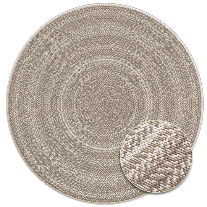 In- und Outdoorteppich ELDORADO – Giro – Rund – 120cm