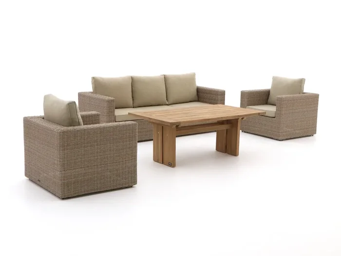 Intenso Carpino/ROUGH-L Gartentisch Lounge-Set 4-teilig