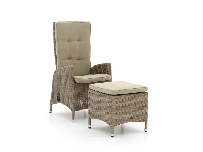 Intenso Fabrizi Gartenstuhl Hochlehner mit Hocker