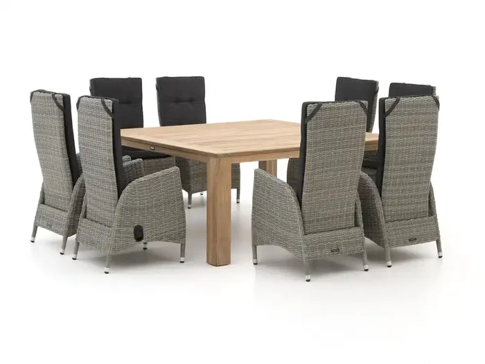 Intenso Fabrizi/ROUGH-X 170 cm Gartenmöbel-Set 9-teilig verstellbar