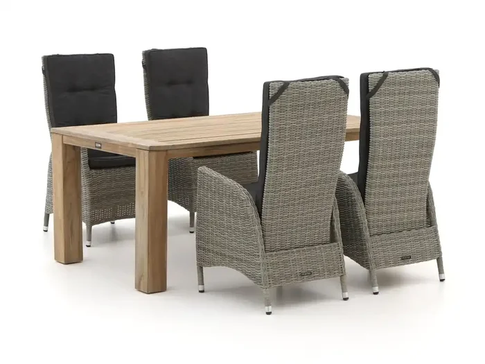 Intenso Fabrizi/ROUGH-X 180 cm Gartenmöbel-Set 5-teilig verstellbar